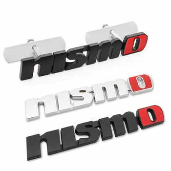

1PCS Metal NISMO Auto Car Stickers Front Grille Badge Emblem Car Styling For Nissan Juke Tiida Teana GTR GTR 350Z 370Z 240SX