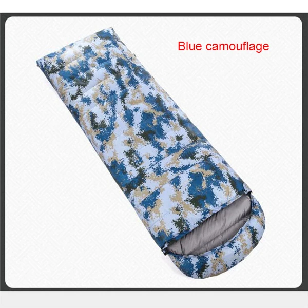 1200G BLUE Ультра-светильник 95% белый гусиный пух 1200 г/1500 г наполнитель может быть соединен конверт взрослый дышащий утолщение спальный мешок S664 - Цвет: 1200G BLUE
