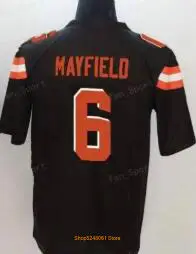 Майки 6 Baker Mayfield 13 Odell Beckham Jr 24 Nick Chubb 95 Myles Garrett 80 Jarvis Landry 21 Denzel Ward 17 Browns для мужчин и молодежи - Цвет: 2