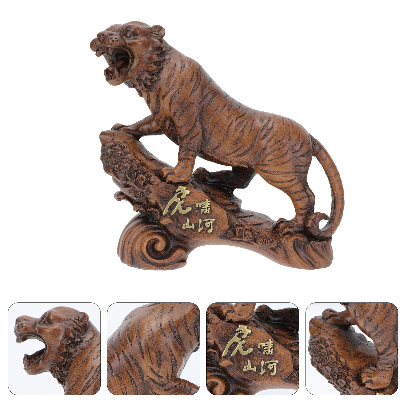 1Pc Resin Tiger Decor Vivid Desktop Tiger Statue Adornment Home Scene  Layout Ornament|Figurines & Miniatures| - AliExpress