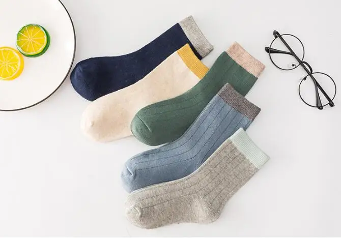VIDMID children's socks autumn new embroidery cartoon animal striped cotton kids boys girls socks kids cotton clothes 4127 03