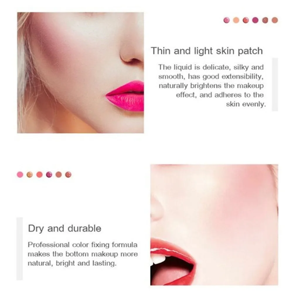 Блестящие гладкие шелковистые Румяна для макияжа лица 4 цвета стойкие