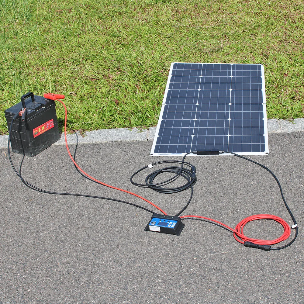 DGSUNLIGHT 18v 100 Watt napelemes Ablaktábla 200w 300w készlet panneau solaire Alkalmazkodó m számára 12V Üteg autó Lakóautó haza kültéri áram töltés
