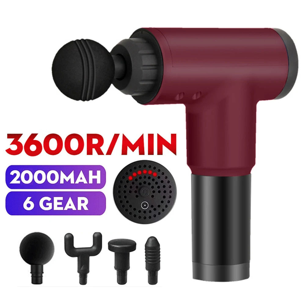 Full Body Massage Gun Handheld Wireless Massage Gun Sport Massage Machine Relax Rechargeable Muscle Massager Device