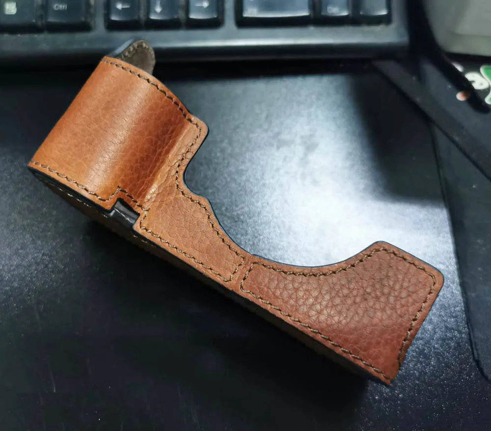 A7c Camera Case Handmade Genuine Leather Camera Bag Half Body For Sony