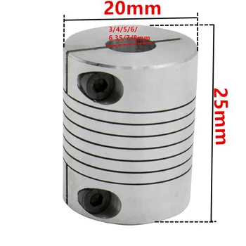 

2PC 3D Printer Parts Electric Motor Aluminium Flexible Shaft Coupler D20L25mm 8*8 motor coupling