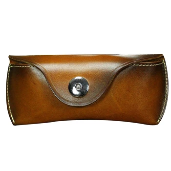 

Sunglasses Bag Soft Protective Cover Handmade Leather Travel Solid Anti-scratch Storage Eyeglasses Case Buckle Gift Accessories
