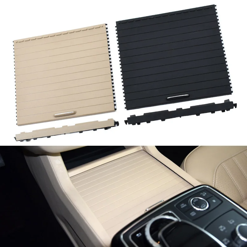 Interior do Carro Obturador para Mercedesbenz Beber Copo Titular Rolo Capa W166 ml gl Gle Gls 2020-2020 7 Caixas de luvas