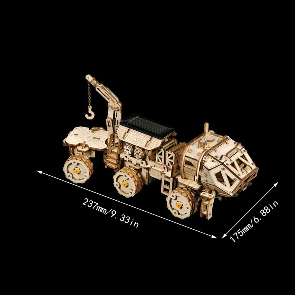 Деревянная Солнечная Электропитание механическая модель 3D мобильное пространство Охота Diy креативная модель игрушка подарок для взрослых детей