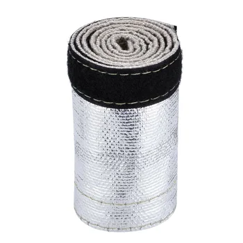

GTBL Universal 1.25 Inch Metallic Heat Shield Thermal Sleeve Insulated Wire Hose Cover Shroud