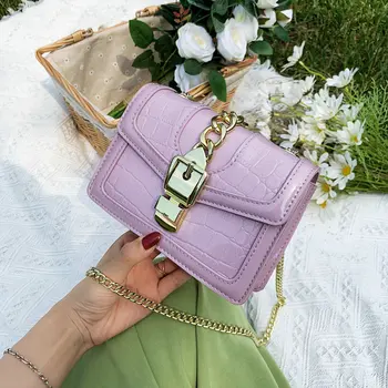 

Stone Pattern Small Square Bag 2020 Summer Korean FashionEmbossed One-shoulder Messenger Bag