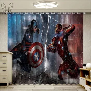 

Popular Captain America Kids Curtains For Living Room Bedroom Decorative Kitchen Curtains Drapes Treatments