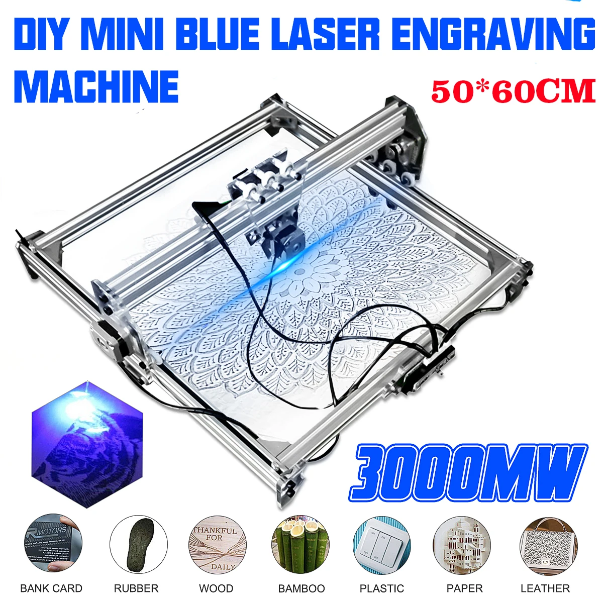 15 W/3000 mw 50*65cm CNC Laser Engraver Gravur Maschine für Metall/Holz Router/ DIY Cutter 2 Achsen Engraver Desktop Cutter + Laser 15 W/3000 mw 50*65cm CNC Laser Engraver Gravur Maschine für Metall/Holz Router/ DIY Cutter 2 Achsen Engraver Desktop Cutter + Laser