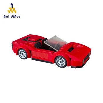

BuildMoc Speed Champions Technic City Vehicles Super Racers Sports Racing Car Model Building Blocks Toys For Kids