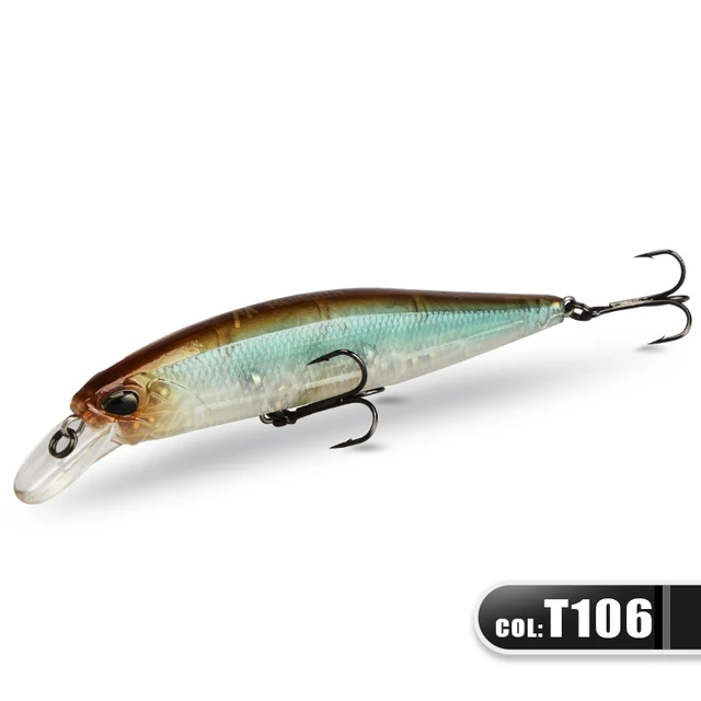 MRERDITH JERK MINNOW 100F 14g  Floating Wobbler Fishing Lure 24Color Minnow Lure Hard Bait Quality Professional Depth0.8-1.0m JBR-100F-T106
