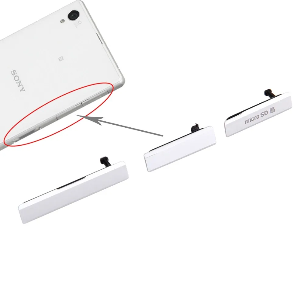 Replacement Part For Sony Xperia Z1 / L39h C6903 SIM Card Cap + USB Data Charging Port Cover Micro SD Accessories | Мобильные