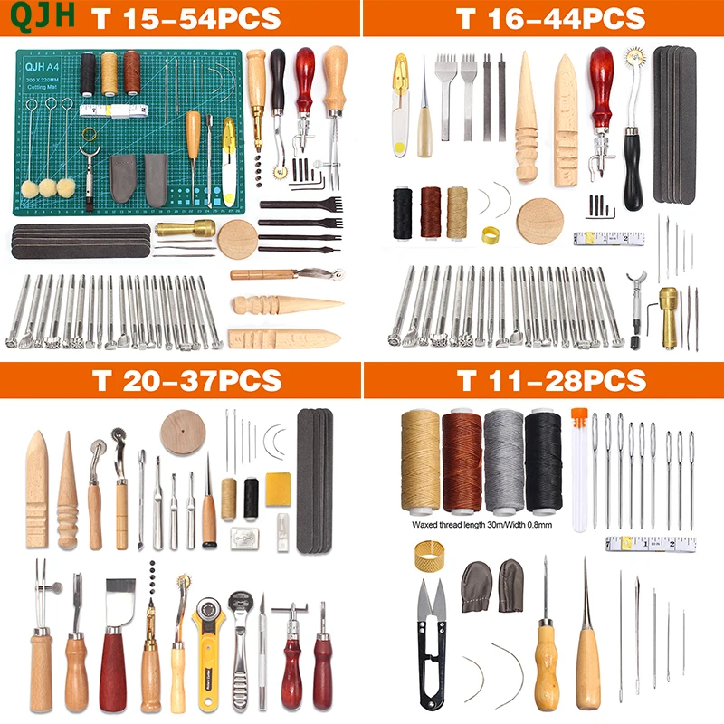 Kit Professional DIY Leather Craft Hand Tool Set 59pcs/366pcs