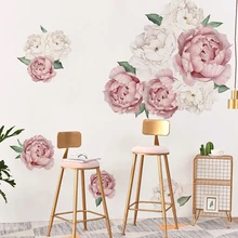 

Peony Rose Flowers Wall Sticker Art Nursery Decals Kids Room background Home Decor Gift PVC High Quality Wall Stickers 40 *60cm