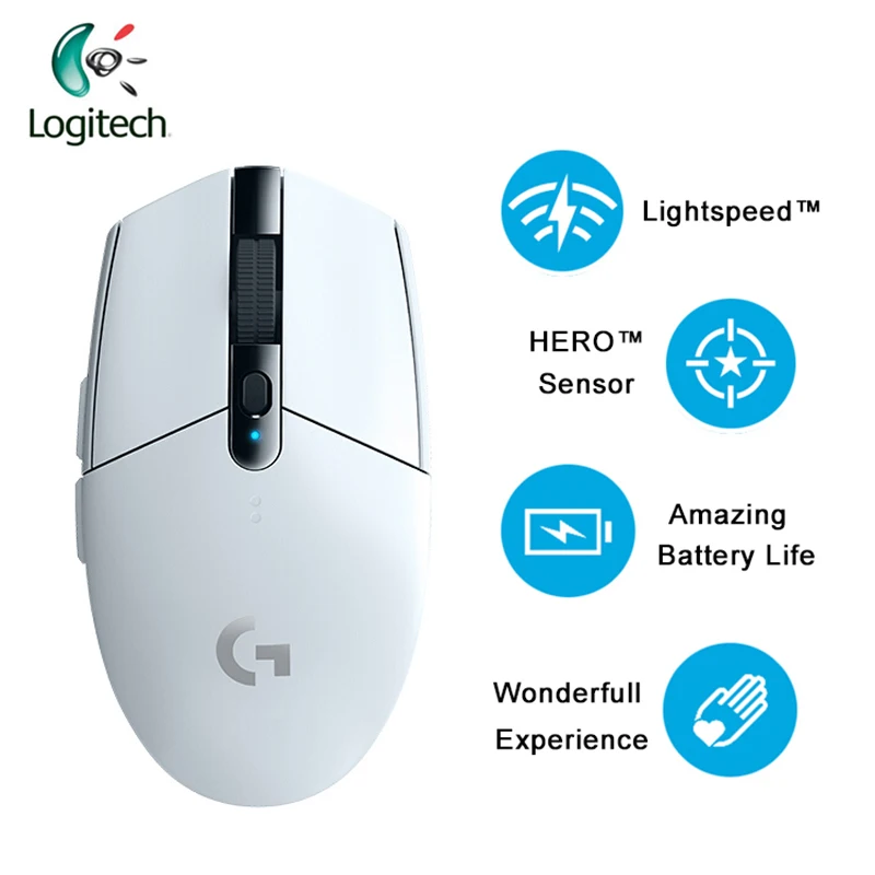 Новейшая беспроводная мышь logitech G304 LIGHTSPEED с датчиком HERO 12000 точек/дюйм 400ips AA батарея для Windows Mac