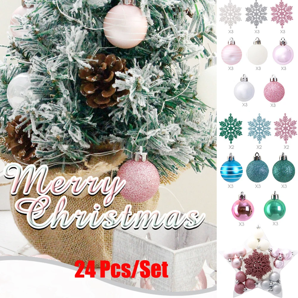 Рождественская елка украшения шары+ Снежинка рождественские украшения или вечерние свадебные украшения