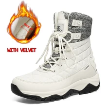 Унисекс весна уличная походная обувь водонепроницаемые плюшевые теплые высокие альпинистские горные тактические ботинки спортивные треккинговые кроссовки