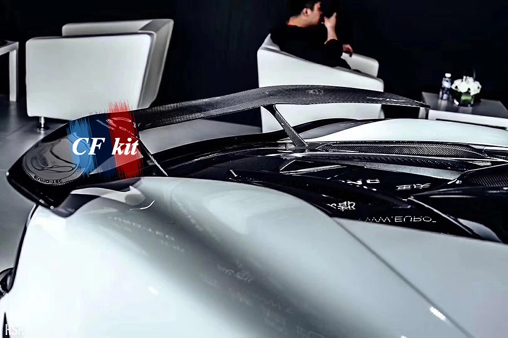 CF Kit Real Carbon Fiber Spoiler Wing For NOVITEC McLaren 570S 570GT 540C Rear Trunk Body Kits Car Styling