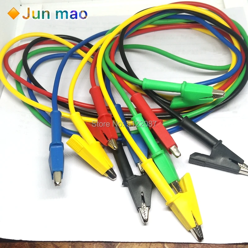 1 шт. зажимы для аллигатора Elektrische DIY Meetsnoeren Alligator м Dubbele eindigde крокодил зажим тест