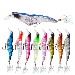 Full Attack Shrimp ABS Imitate Shrimp Lure 13.6g 9.5cm Sinking Bait Feather Hook