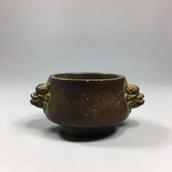 

Small censer, tea favorite, retro double lions, incense burner, line incense burner, round retro incense burner