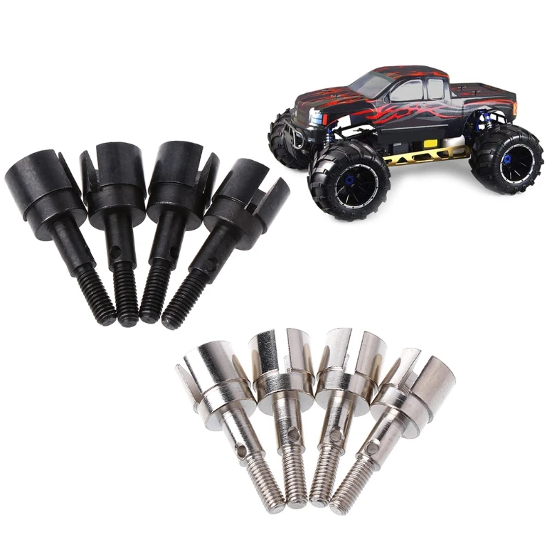 Essieu de roue RC HSP 1:10 en acier, robuste et durable pour buggy et voiture télécommandée.