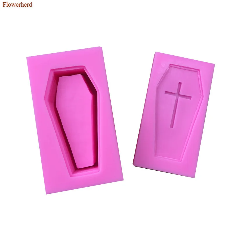 3d Hallowen Skeleton Coffin Cross Lid Shape Silicone Mold Fondant Cake 3d Hallowen Skeleton Coffin Cross Lid Shape Silicone Mold Fondant Cake
