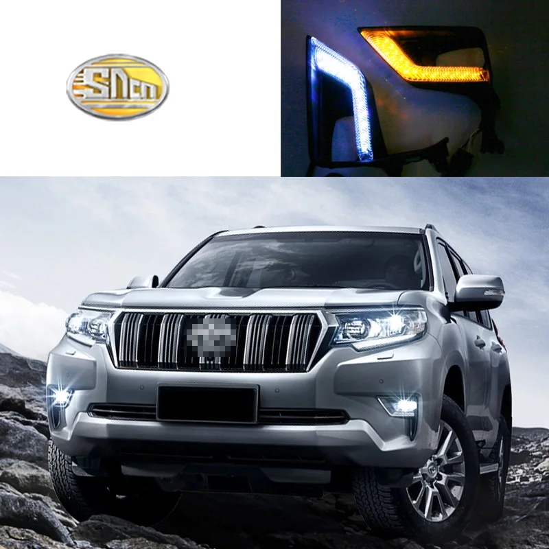 Для Toyota Land Cruiser Prado 2018 2019 дневные ходовые огни Противотуманные фары крышка