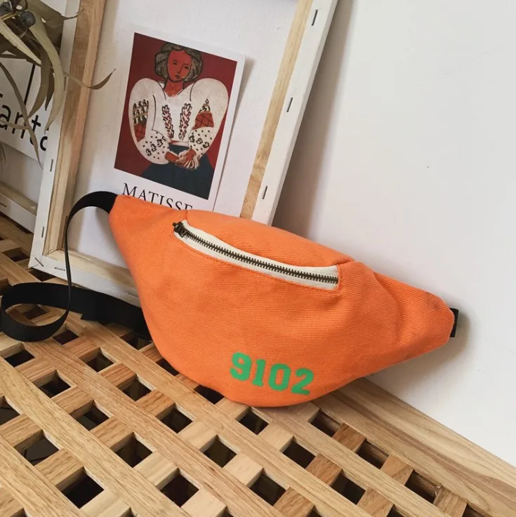 Коллекция года, Сумка с ремнем для мальчиков и девочек, одноцветная модная поясная сумка с карманами, маленькие детские сумки на ремне, нагрудная сумка, Детская T-20665 - Цвет: Orange