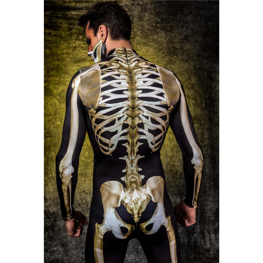 Halloween Jumpsuit Family Skeleton Cosplay Adult Kid Scary Costumes Boys Girls Fancy Day Of The Dead Family Carnival Party Devil