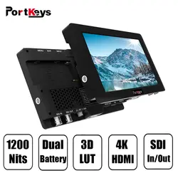 PortKeys HS7T High Bright 1200nit 3g SDI/4 K HDMI на мониторе камеры 3D LUT, черный