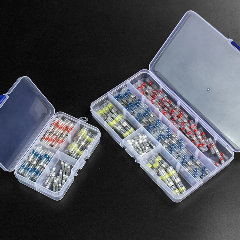 20/50/100/200/220PCS Solder Seal Wire Connectors splice Waterproof Heat Shrink Solder Butt Connectors Electrical Wire Terminals