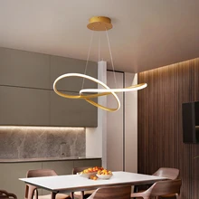 Lampadario a LED apparecchio di illuminazione anello circolare lampada a sospensione nera/oro lampada a LED per sala da pranzo lampadario a soffitto moderno