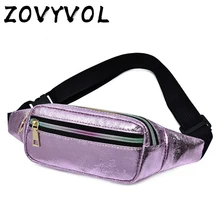 ZOVYVOL, женские спортивные сумки на пояс с блестками, кожаный ремень для денег, сумка для девочек, лазерная нагрудная сумка, детский чехол для телефона