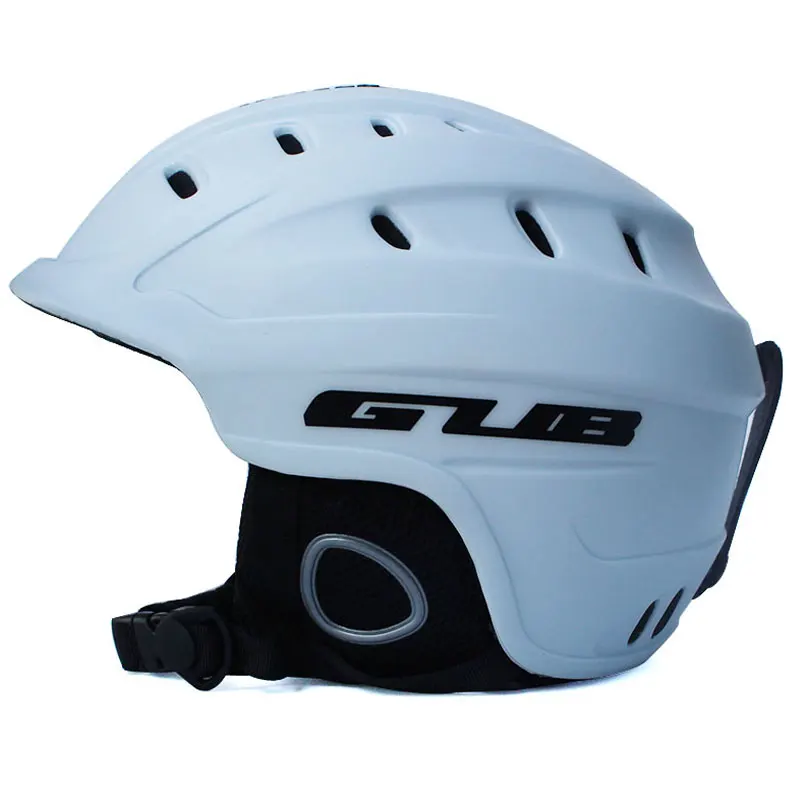 GUB Профессиональный сертификат СЕ ПК+ EPS взрослый лыжный шлем для мужчин женщин катание Скейтборд Сноуборд снежные виды спорта лыжный шлем - Цвет: Белый