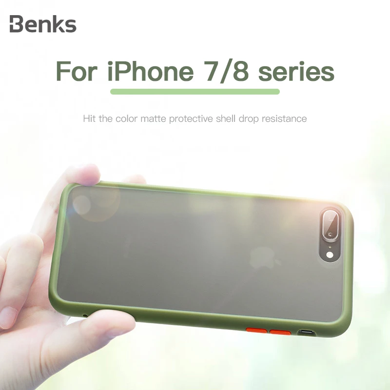 Benks, брендовый Модный чехол для iPhone 7, 8 Plus, для мобильного телефона, кожа, мягкий ТПУ, силиконовый чехол, защита, задняя крышка, ТПУ, противоударный, Caqa