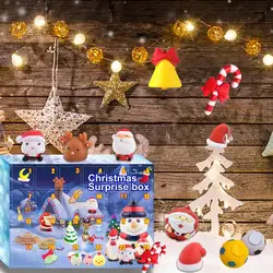 Ensemble de jouets de calendrier de l'avent, 24 pièces, compte à rebours de noël, jouets sensoriels, éducatifs, cadeau pour enfants 