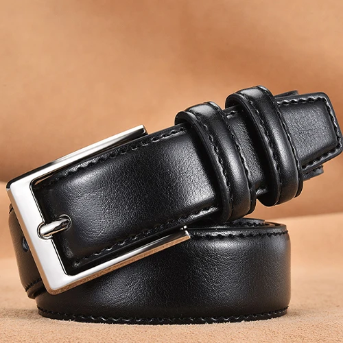 SNZK02A2Black Модные ремни мужские кожаные натуральная кожа ремень мужской Классическая, винтажная pin застежка для мужчин высокого качества кожаные ремни для мужчин SNZK02 - Цвет: SNZK02A2Black