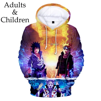 

3D Naruto Hoodies Boys girls Hoodies With Cap Sweatshirts Fashion Spring Autumn Kids 3D Anime Naruto Hoody Tracksuits Pullovers