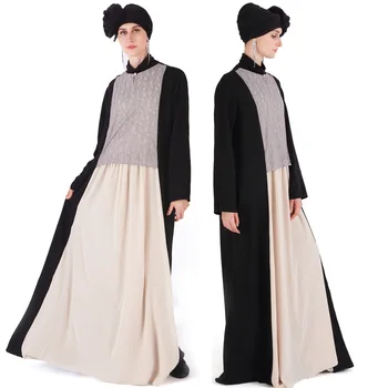 

Vintage Muslim Dress Women patchwork elbise moroccan Maxi Hijab Dresses Islamic Clothing Big Swing A-line Abaya Dubai Kimono