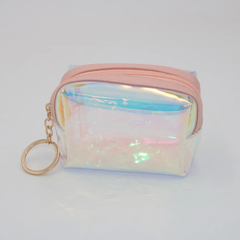 Light pink Женский кошелек прямоугольник ПВХ ручной Холдинг кошелек кредитный держатель для карт Органайзер-OPK - Цвет: Light pink