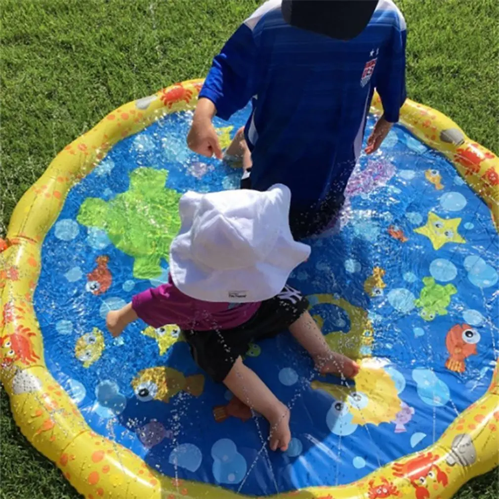 100 см летний детский уличный игровой водный пляжный коврик, надувная спринклерная подушка для газона, игрушки, подушка, подарок для детей