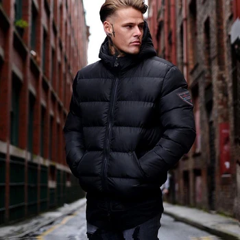 

EIKMONT fashion winter warm jacket men's clothing plus velvet thickening pike coat men's 2019 hip hop fashion winter snow coat