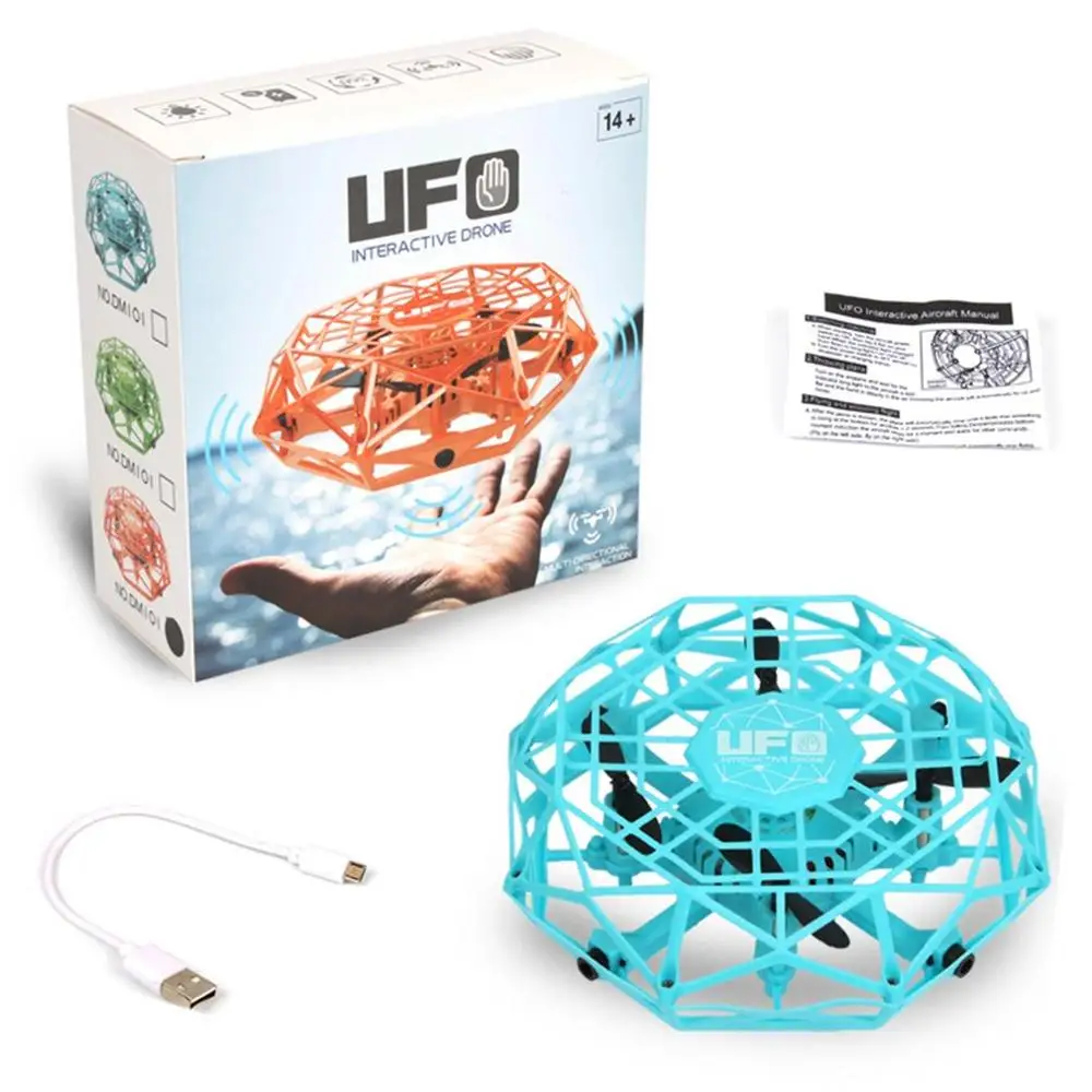 TL123 UFO Mini Drone Helicopter RC Quadcopter Sensing and Lights Indoor Toy Electronic Helicopter Toy Best Gift