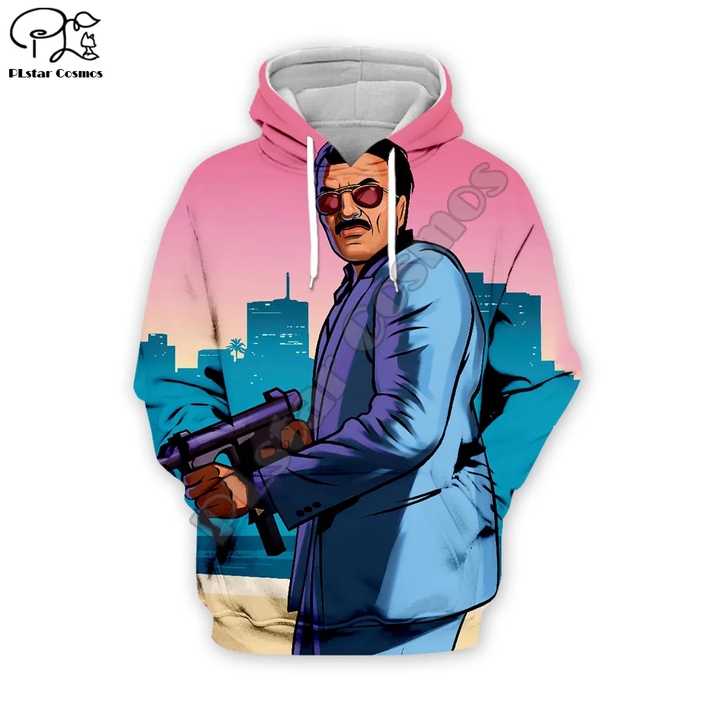 PLstar Cosmos 3DPrint GTA Evil City Vice Theft Auto Game унисекс Harajuku уличная забавная Повседневная