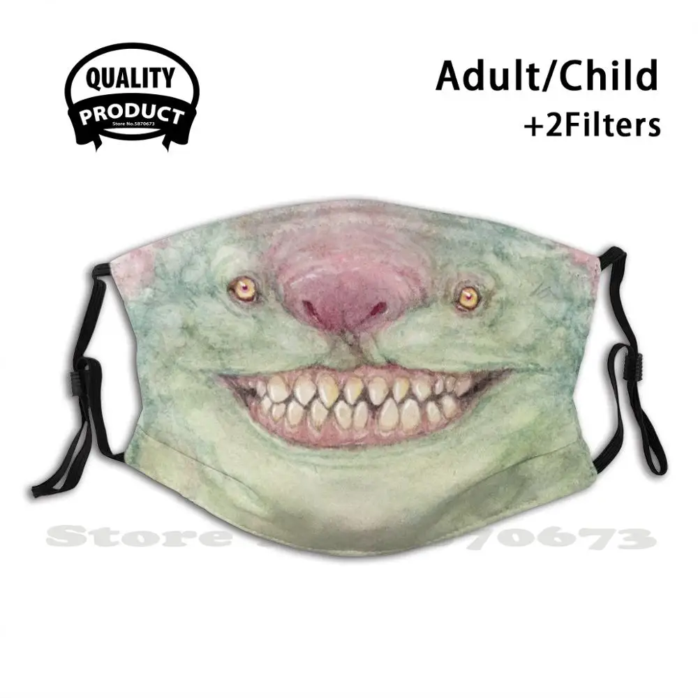 

Simon The Troll Funny Cool Cloth Mask Troll Cute Funny Creature Monster Teeth Grin Smile Happy Creepy Naughty